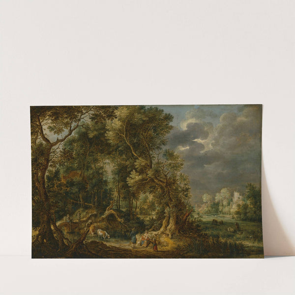 A wooded river landscape by Gillis Claesz. de Hondecoeter