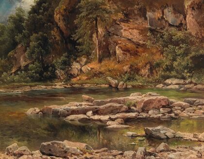 A Wooded River Landscape — size preview