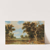A wooded river landscape with a horseman and wanderers by Raphael Govertsz. Camphuysen