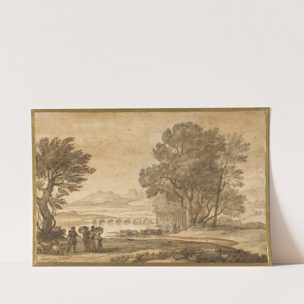 A Wooded River Landscape with Jacob, Laban, and His Daughters (1661) by Claude Lorrain