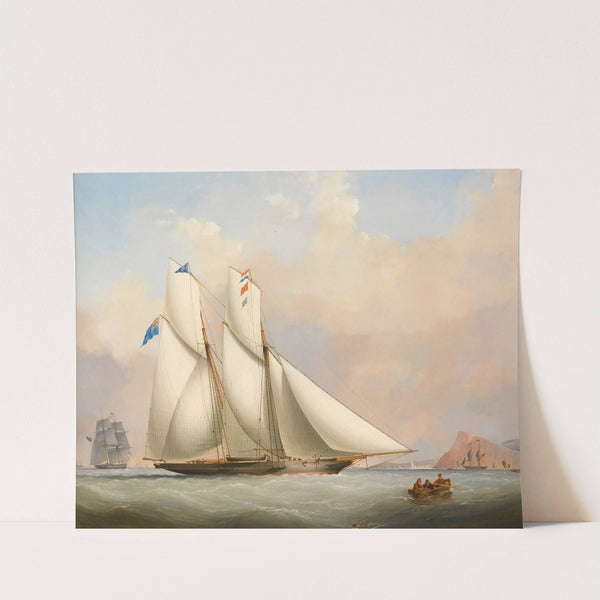 A Yacht And A Norwegian Coaster In A Storm by Nicholas Matthew Condy