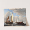 A Yacht and Other Vessels in a Calm by Willem van de Velde the Younger