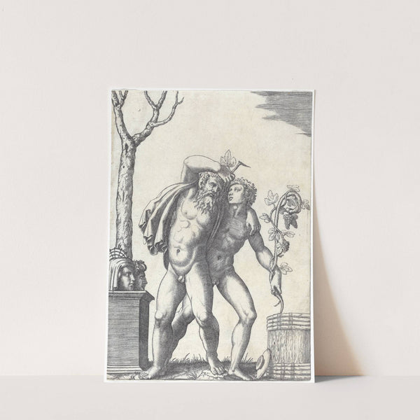 A Young and an Old Bacchant by Marcantonio Raimondi
