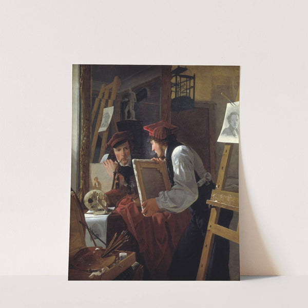 A Young Artist (Ditlev Blunck) Examining a Sketch in a Mirror by Wilhelm Bendz