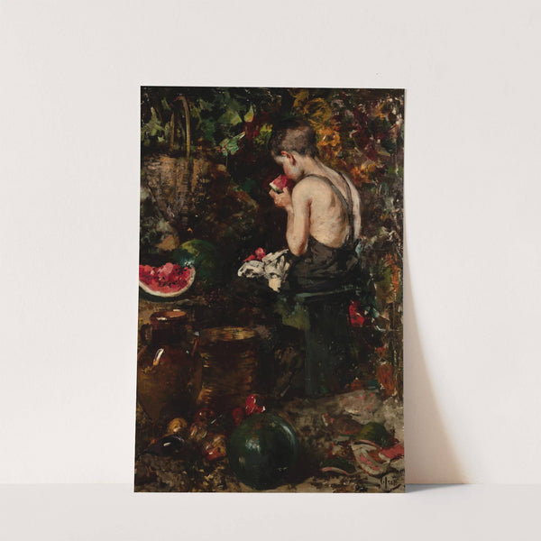 A Young Boy Eating A Watermelon by Vincenzo Irolli