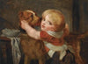 A Young Boy With a Dog