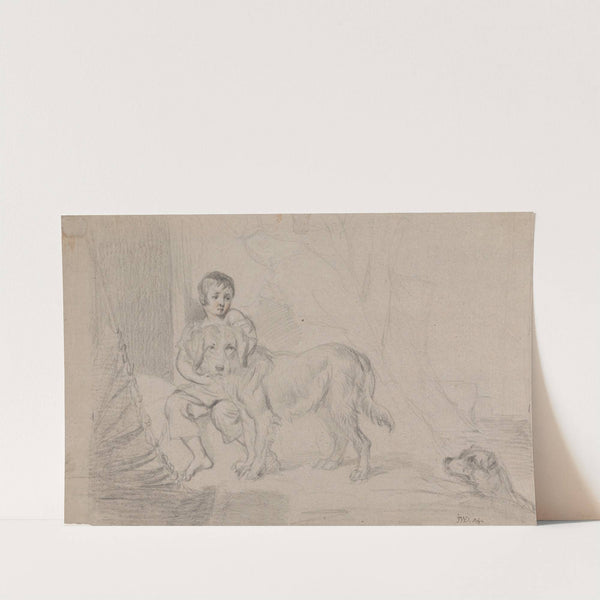 A Young Boy with Dogs by James Ward