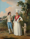 A young couple and child promenading, Dominica