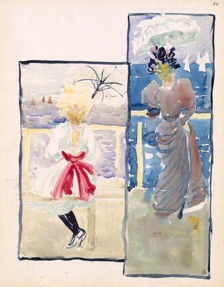 A young girl and a woman gazing out to sea (1895–1897) — size preview