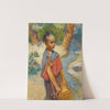 A young girl by a river by Frederick Arthur Bridgman