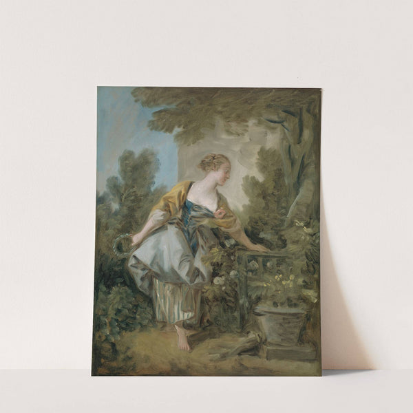 A Young Girl in a Park (c.1765-1770) by François Boucher