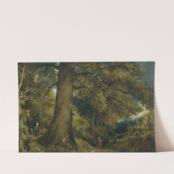 A Young Girl In A Woodland Landscape by John Constable