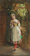 A young girl in traditional costume