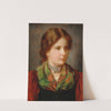 A Young Girl in Traditional Costume with Shawl and Choker by Franz von Defregger