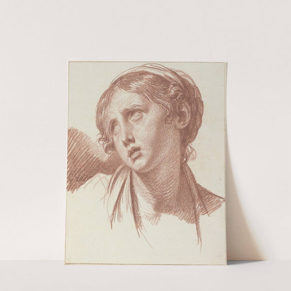 A Young Girl Looking Upward by Jean-Baptiste Greuze