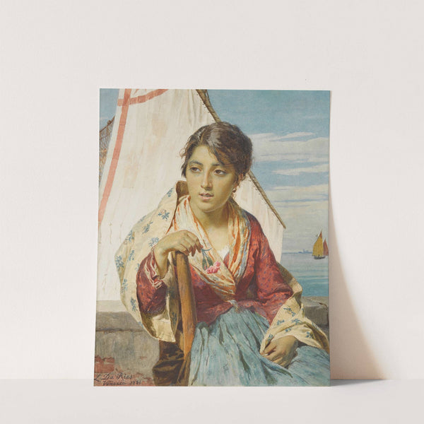 A young Italian fisher woman by Luigi da Rios