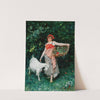A Young Italian Woman with a Goat and a Flower Basket (1882) by Francesco Vinea