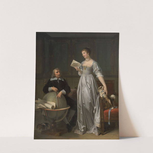 A young lady reading a letter from her husband by Marguerite Gérard