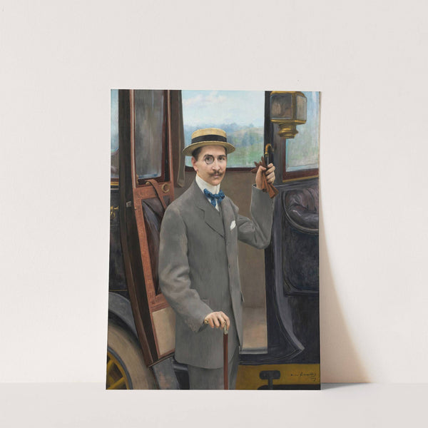 A Young Man By A Carriage by Pierre André Brouillet