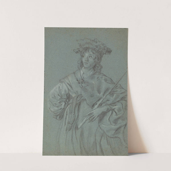 A Young Man with a Fur Hat Holding a Staff by Jacob Adriaensz Backer