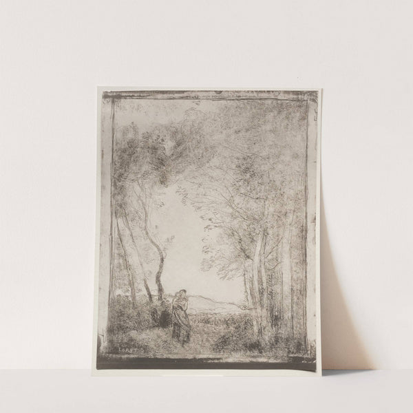 A Young Mother at the Entrance of a Wood by Jean-Baptiste-Camille Corot