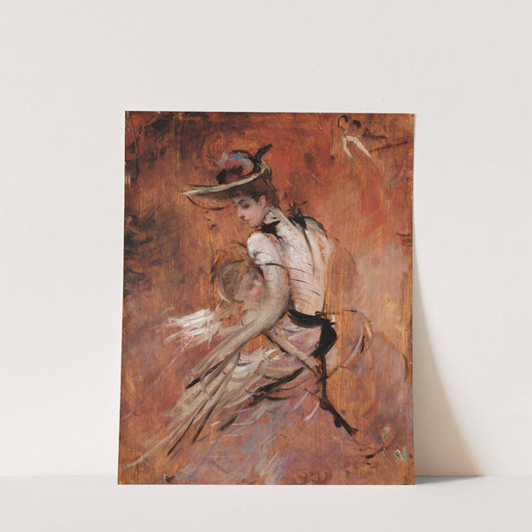 A Young Mother with a Hat (c. 1890) by Giovanni Boldini