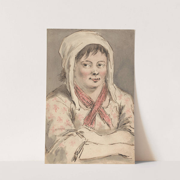A Young Peasant Girl with Arms Folded by Louis Philippe Boitard