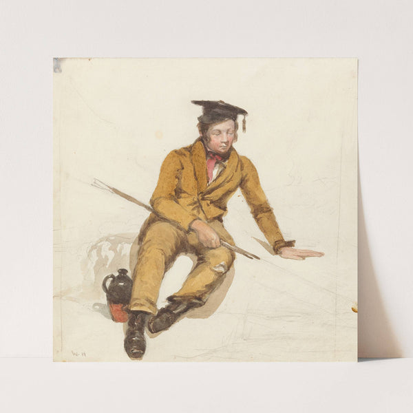 A Young Scholar Goes Fishing by William Henry Hunt