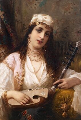 A young Turkish musician with a kopuz