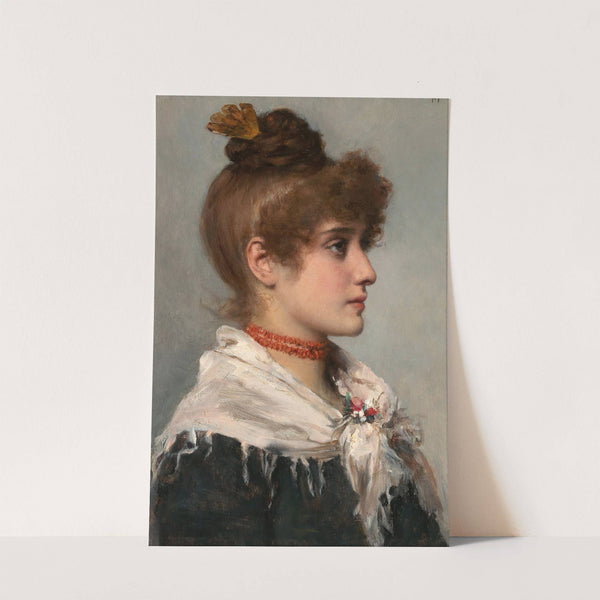 A Young Venetian Woman in Profile by Cecil van Haanen