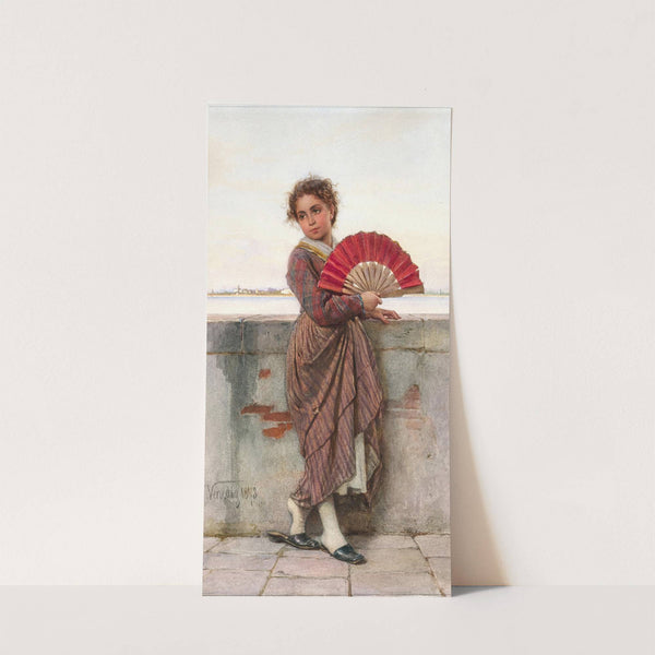 A young Venetian woman with a fan (1873) by Ludwig Johann Passini