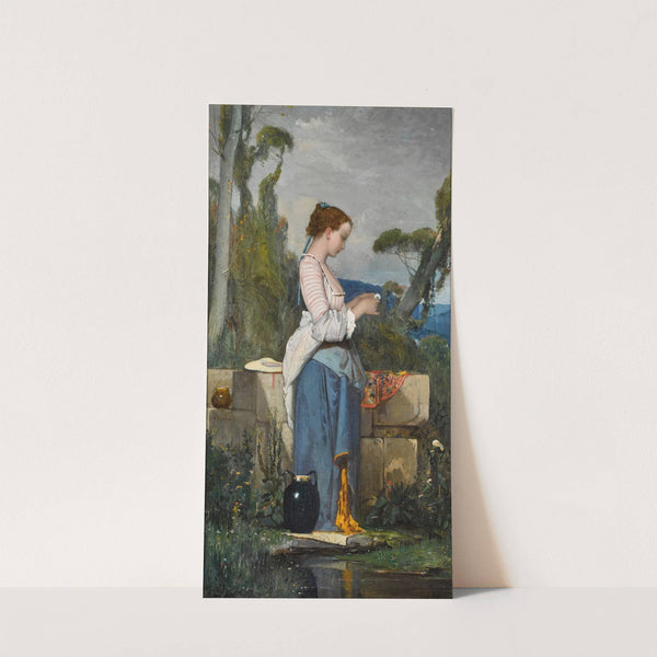 A Young Woman At A Well by Henri Taurel