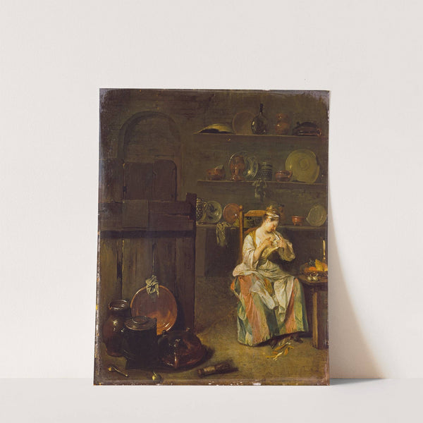 A Young Woman in a Kitchen by Nicolas Lancret