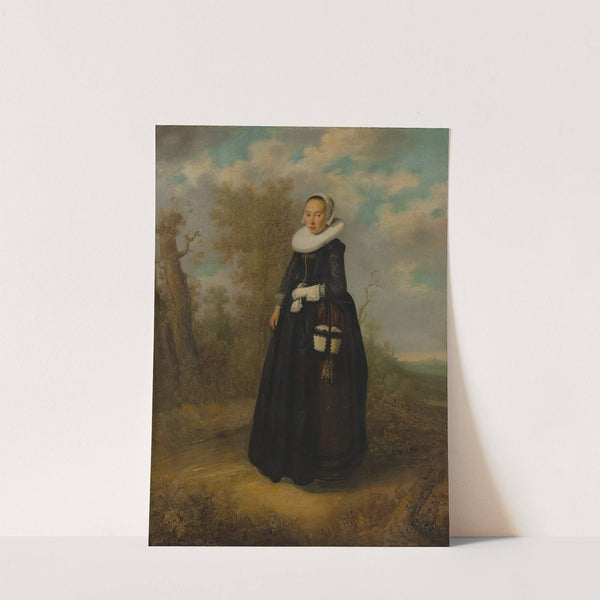 A Young Woman in a Landscape by Anonymous