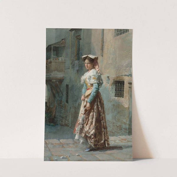 A young woman in her finery by Josep Tapiró Baró