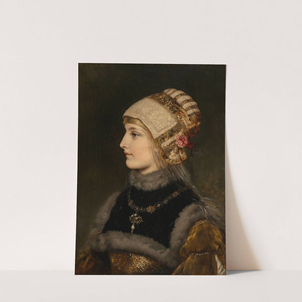 A young woman in Renaissance costume by Wilhelm Menzler