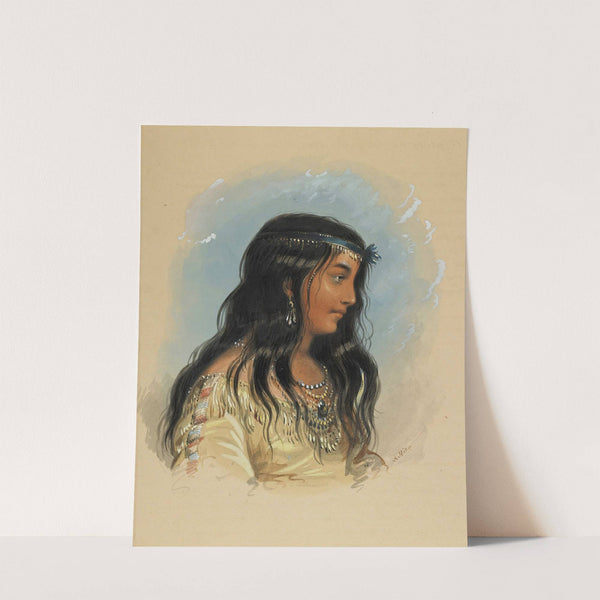 A Young Woman Of The Flat Head Tribe (1858-1860) by Alfred Jacob Miller