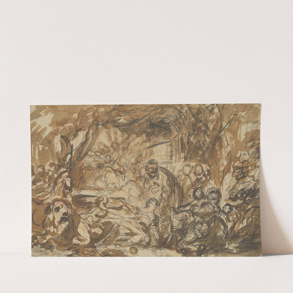 A Young Woman Overcome by Love (recto) by Jean-Baptiste Deshays