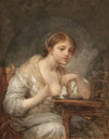 A Young Woman With a Birdcage