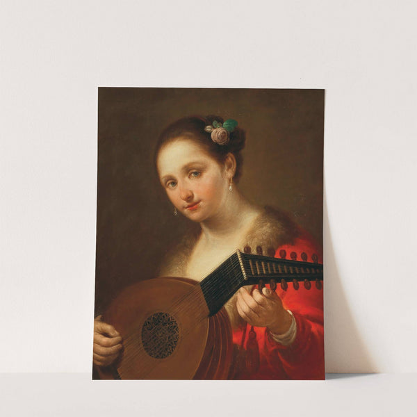 A Young Woman With Lute by Antonio Beccadelli