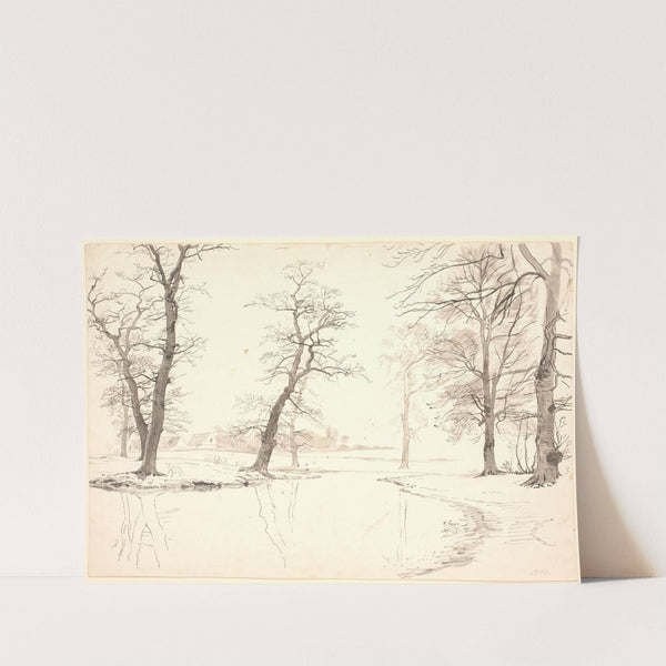 Aaen gennem Breelde skov ved Usserød by P. C. Skovgaard