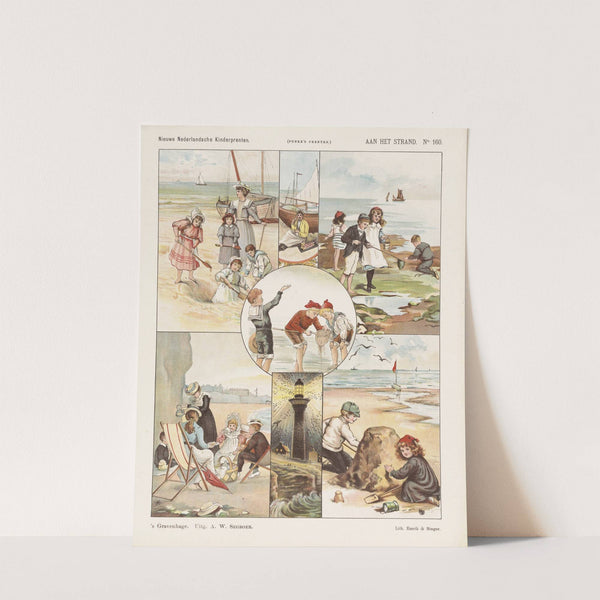 Aan het strand (1875-1919) by Emrik & Binger