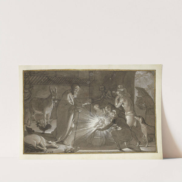 Aanbidding door de herders by Gerard ter Borch