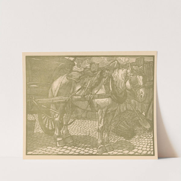 Aangespannen paard (1881-1931) by Johannes Josephus Aarts