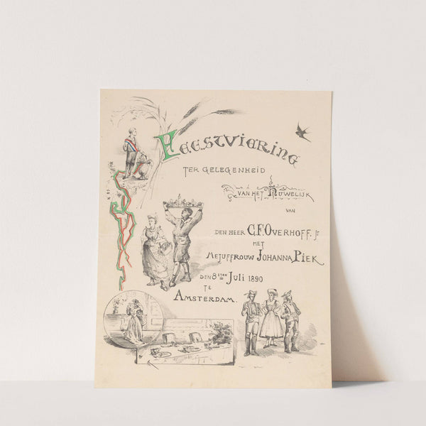 Aankondiging huwelijksfeest by Theo van Hoytema