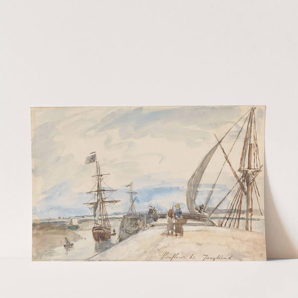 Aanlegsteiger te Honfleur by Johan Barthold Jongkind