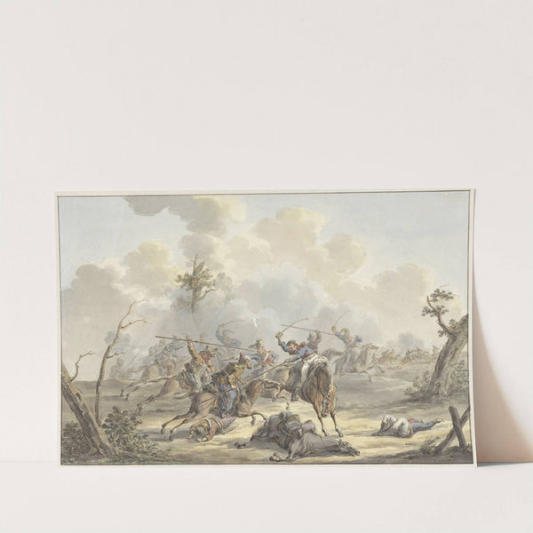 Aanval tussen Kozakken van de Krim en Franse Rijdende Artillerie (1817) by Jan Anthonie Langendijk