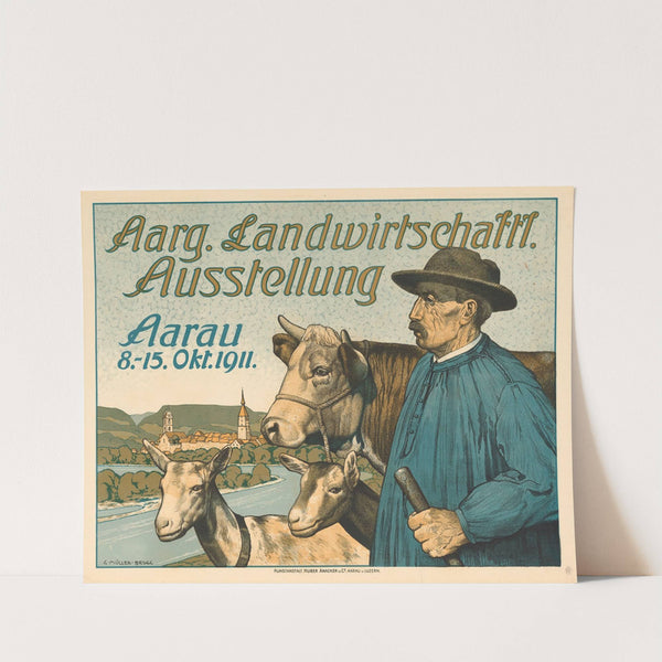 Aarg. Landwirtschaftl. Austellung – Aarau Depicted place Aarau (1911) by Gottlieb Müller