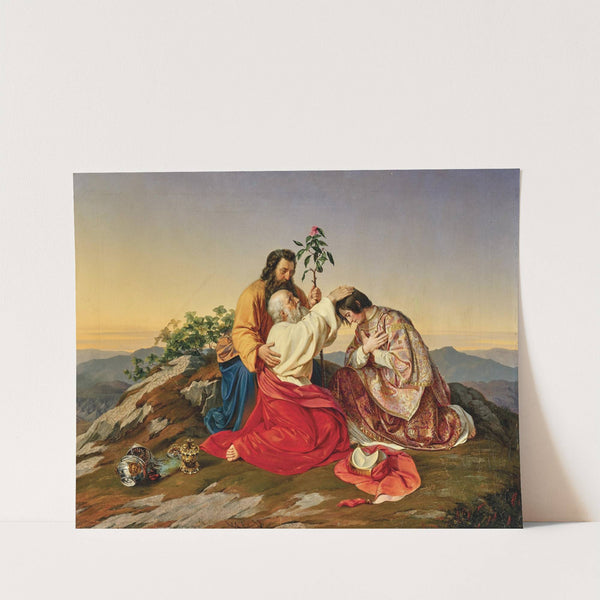 Aaron blessing Eleazar by Adolf Weidlich