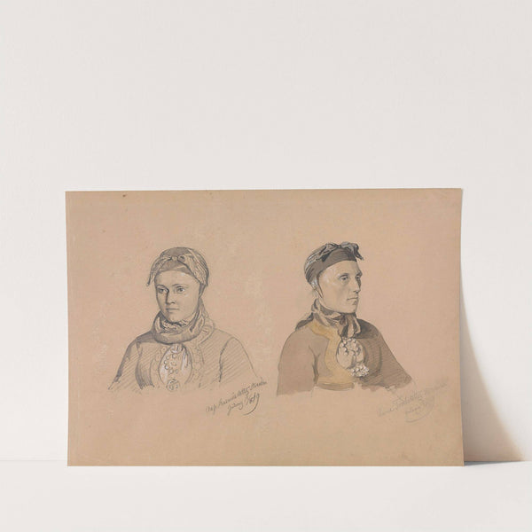 Aase Rasmusdatter Stranden and Anna Troelsdatter Kittelsviken (1849) by Adolph Tidemand